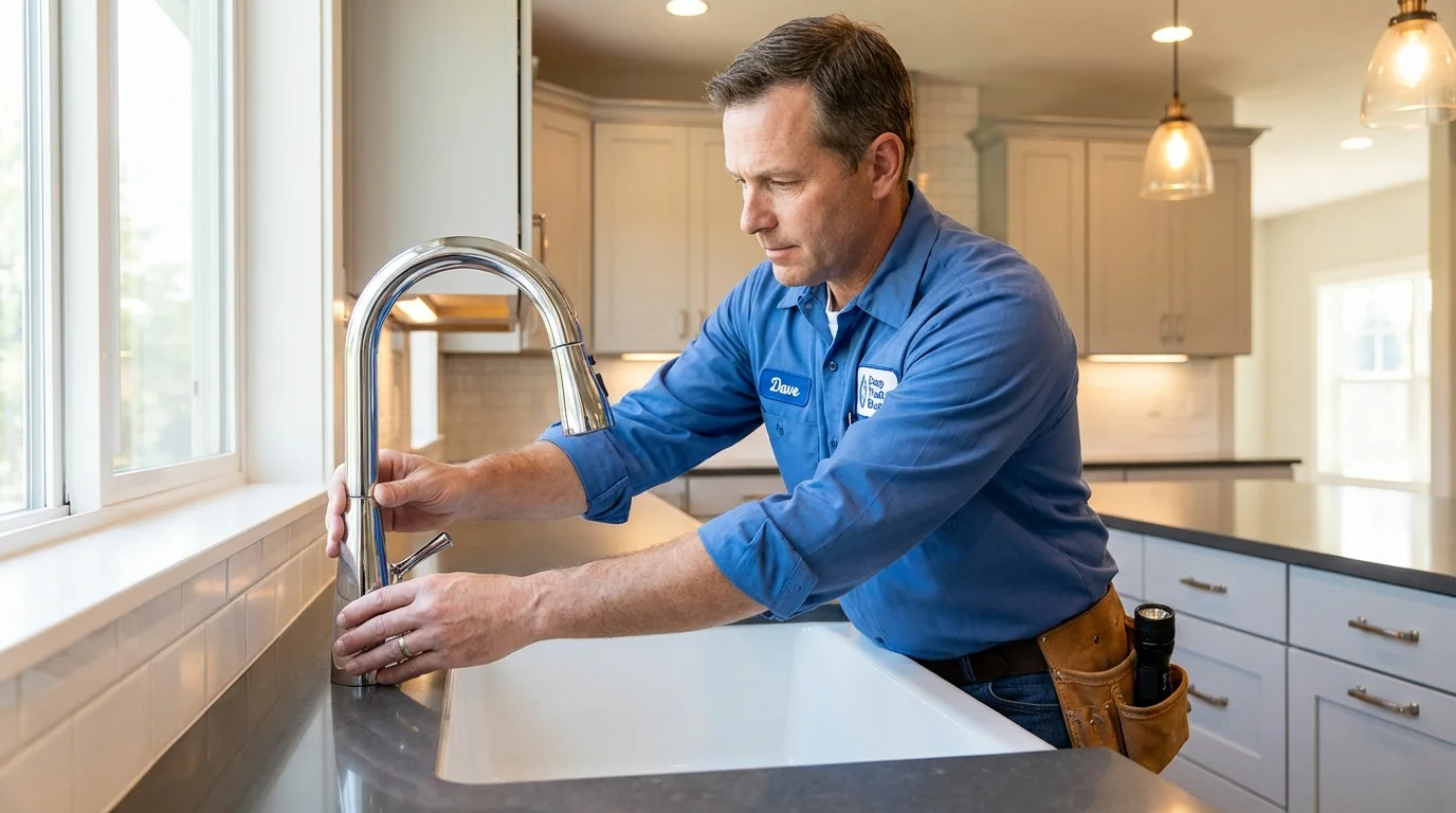 Kitchen faucet installation by Johns Plumbing LLC in Goodland